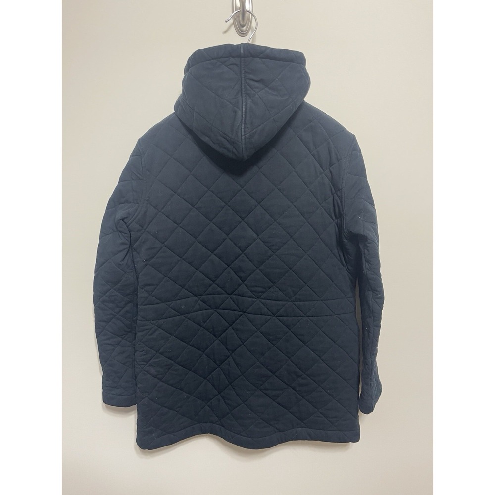 Lauren Ralph Lauren Women's Quilted Zip Heavy W Hooded Cotton Jacket Large Black - Picture 5 of 9